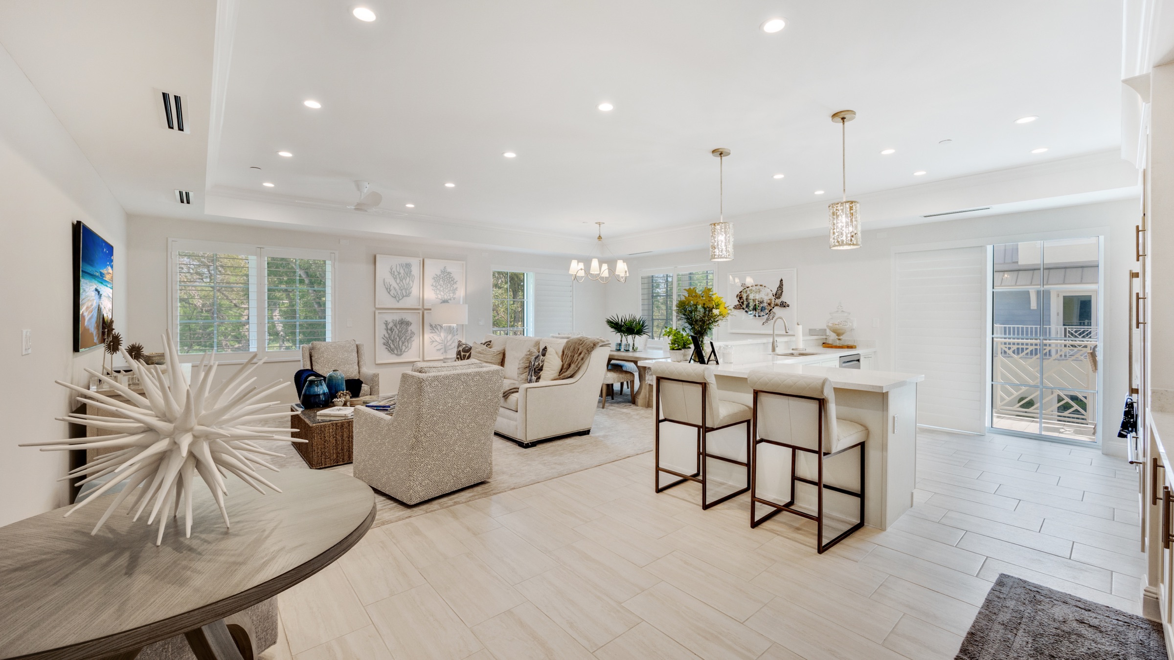 Living area at Marina Village 10A, Ocean Reef&reg; at Key Largo