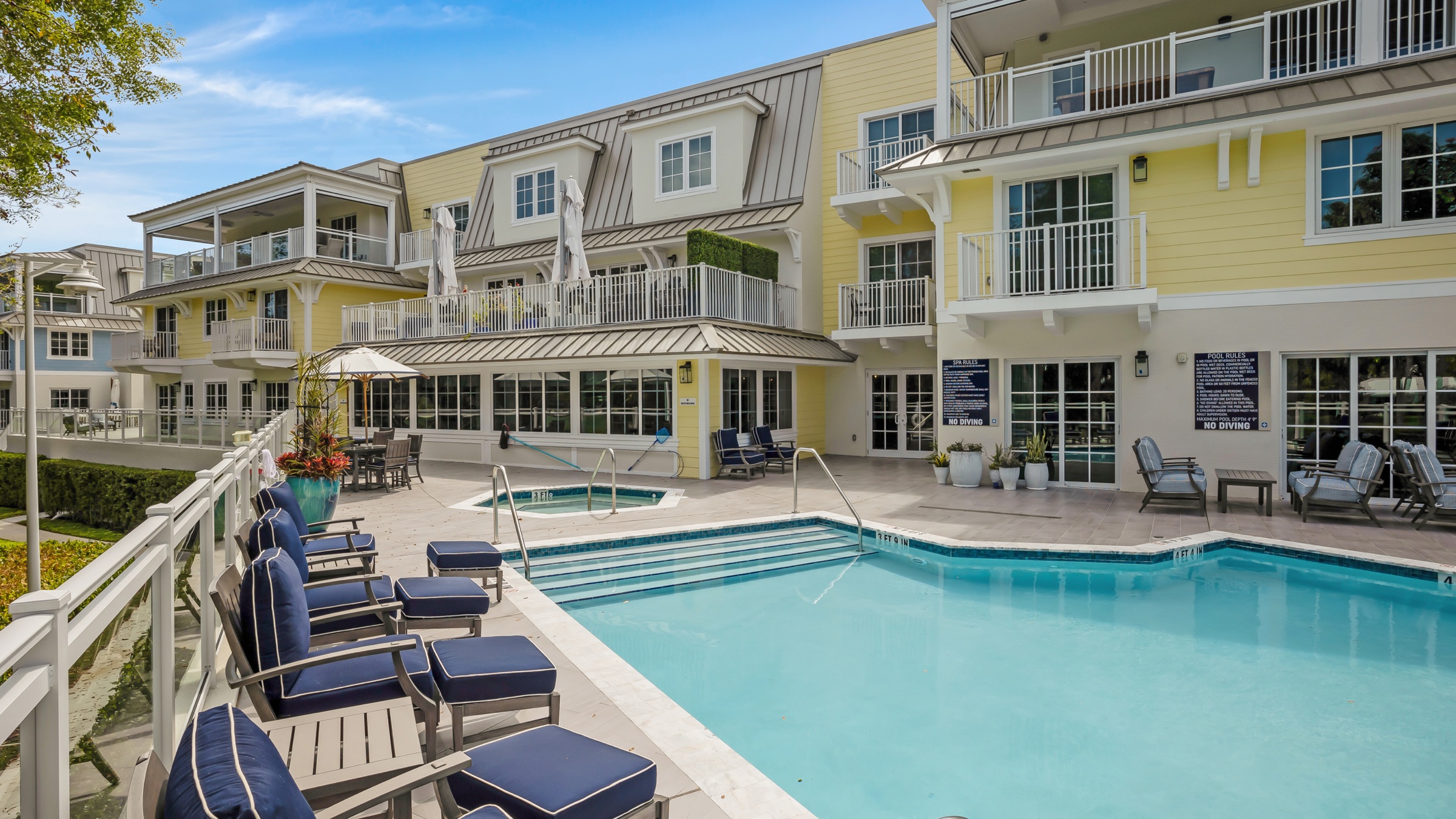 Pool and patio at Marina Village, Ocean Reef&reg; at Key Largo